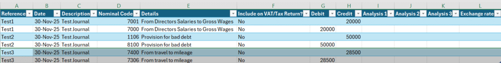 Excel Journals Template